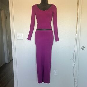 Olive + oak Elegant Purple Women's Skirt Set